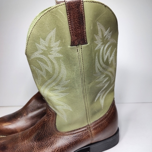 RedHead Men's Cowboy Brown Lime Leather Outdoor Waterproof Boots Size 13M - Picture 7 of 10
